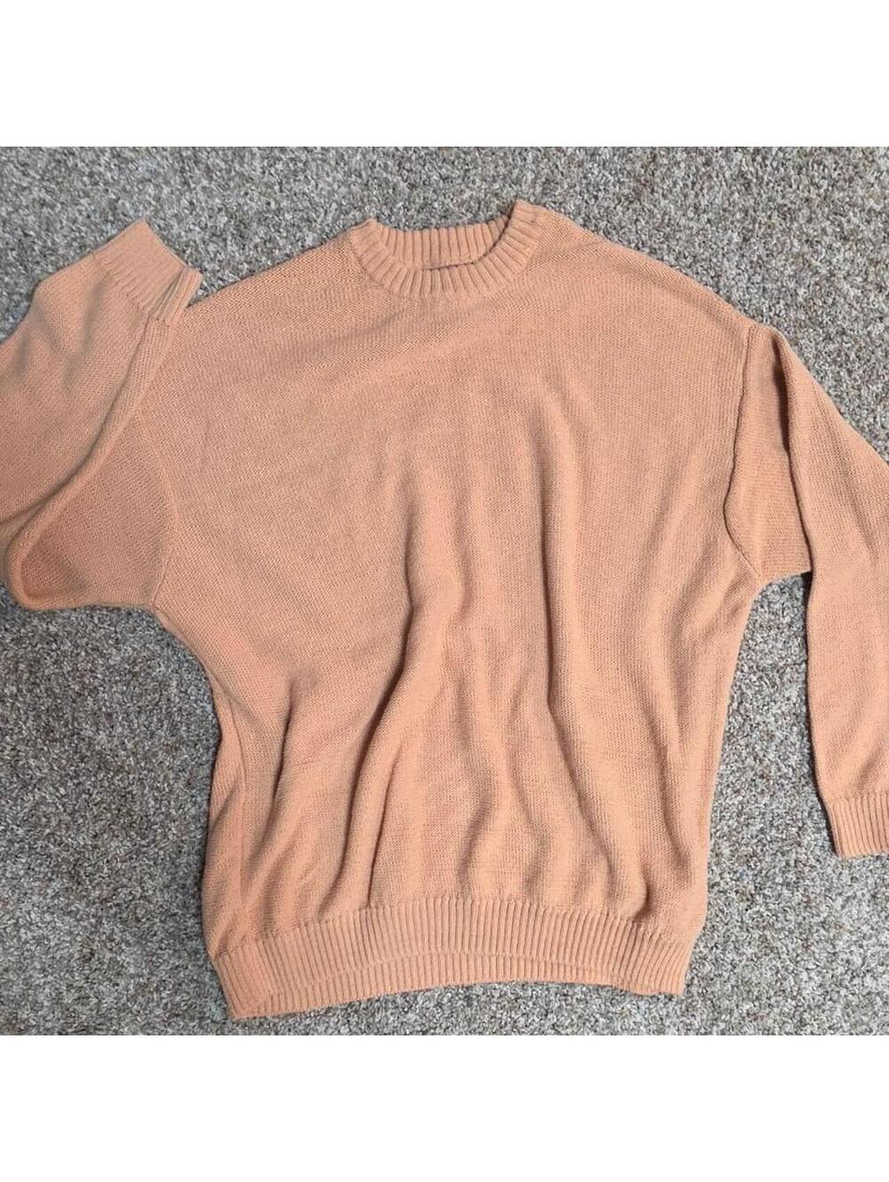 Zara Women's Orange and Tan Jumper